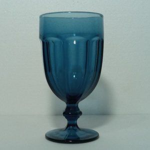 Libbey Duratuff Goblet Tumbler Cobalt Blue Heavy